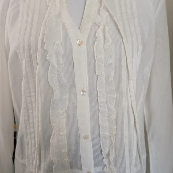 Cottagecore Cotton Tunic With Ruffles - Picture 12 of 15